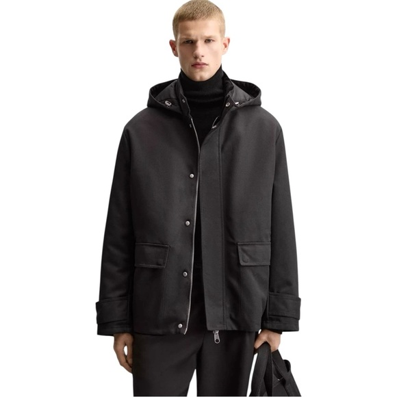 Zara Other - Zara New Men’s Padded Hooded Parka Black Sz Large